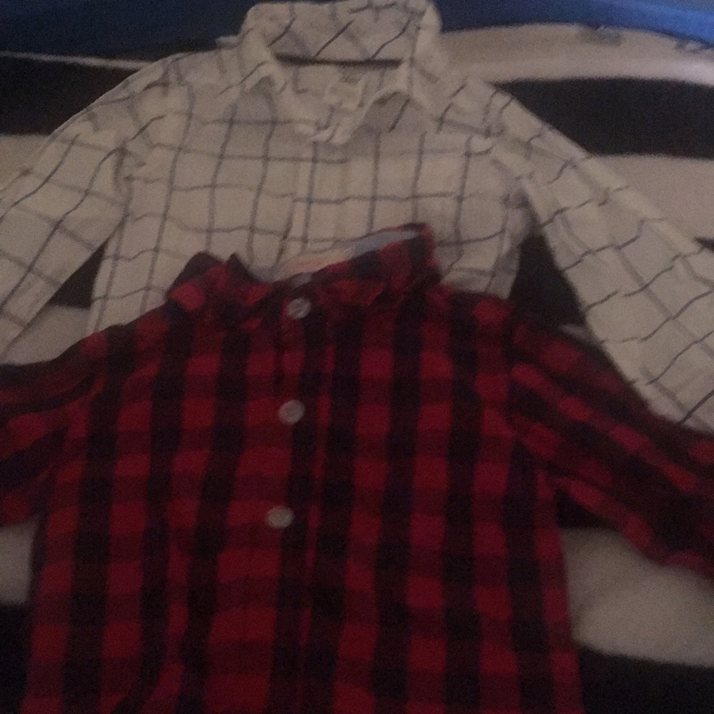 Boys plaid long sleeve shirts